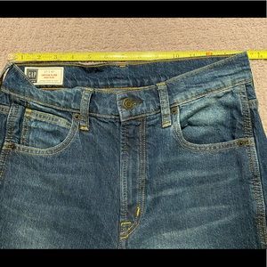 gap jeans, high rise, vintage flare, medium rinse